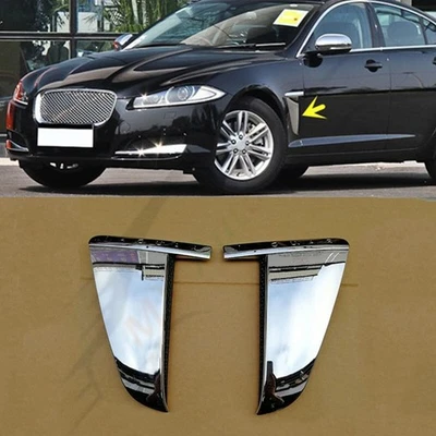 🔥Par de molduras de guardabarros laterales de ventilación de aire cromadas izquierda+derecha para Jaguar XF 2012-2015 Foto 1 de 4