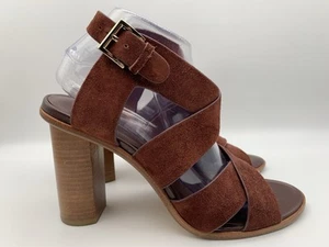 Joie Women's Avery EU 40 US 10 Crossover Oxblood Red Suede 4.5" Heels Sandals - Picture 1 of 14