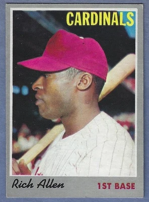 1970 Topps Baseball #40 Rich Allen Cardinals en muy buen estado-ex Salón de la fama Foto 1 de 2