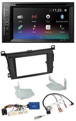 Pioneer Bluetooth Lenkrad USB 2DIN DAB DVD Autoradio für Toyota RAV 4 ab 2013 - Bild 1 von 4
