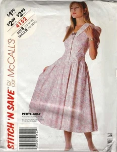 Pattern McCall's Women's Sewing Misses' Dress Size 12-16 VINTAGE 80s NEW - Picture 1 of 2