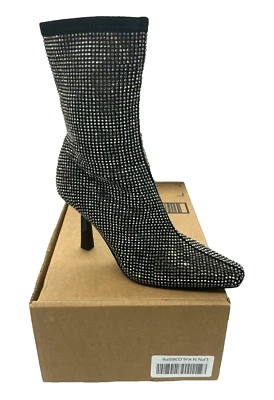 Steve Madden Mujer Vakay Moda Bota Negra Estrás Talla 7 Foto 1 de 4