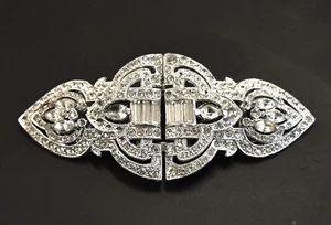Vintage 1930's Art Deco Duette Dress Clip Brooch - Picture 1 of 8