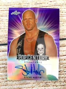 2018 Leaf Pop Century STONE COLD STEVE AUSTIN Refractor Autograph #13/20 WWE - Picture 1 of 2