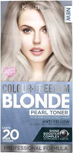 Knight & Wilson Colour-Freedom Pearl Blonde Toner, Permanent Ice Cool Hair Dye & - Picture 1 of 6
