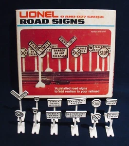 Vintage Lionel Straßenschilder Bausatz ~ Spur 0 ~ mit Originalkarton - Bild 1 von 3
