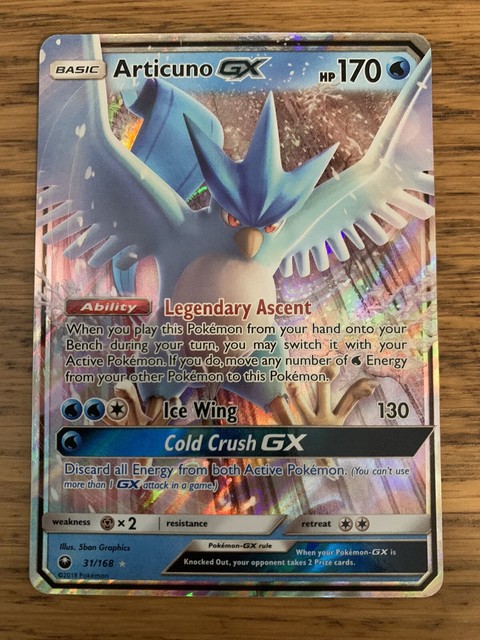 Pokémon TCG Articuno GX Sun & Moon: Celestial Storm 31/168 Ultra Rare