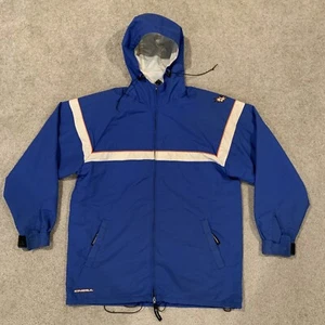 Vintage O'neill Nylon Hooded Surf Snowboard Jacket Size Large Ski Blue/Orange - Picture 1 of 11