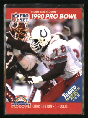 Chris Hinton 1990 Pro Set FACT Cincinnati #343 FOOTBALL Card - Image 1 of 2