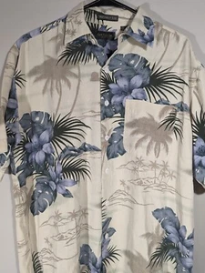 Van Heusen Hawaiian Floral Print Washable Silk Shirt Men Size S - Picture 1 of 5