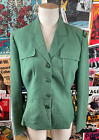 Vintage 50s Womens Green GSA Girl Scouts Scout Leader Uniform Blazer Jacket