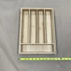 EXPANDABLE BAMBOO DRAWER/FLATWARE ORGANIZER - 5 To 7 Compartments - Picture 1 of 10