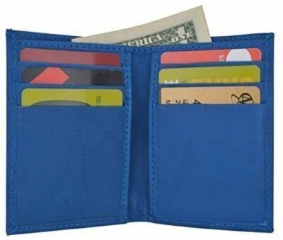 Men's Mini Slim Thin Bifold Genuine Leather ID Card Bill Holder Wallet - Image 1 of 2
