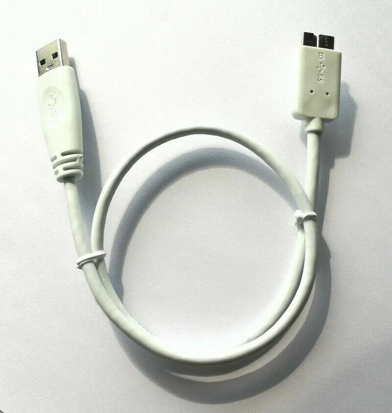 45cm Seagate Top Quality SuperSpeed USB 3.0 A Male to Micro B Male Cable white - Image 1 of 3