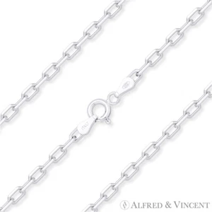 2.8mm D-Cut Anchor Cable Link Italian Chain Anklet in .925 Italy Sterling Silver - Picture 1 of 2