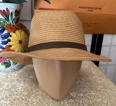 SCALA-Dorfman Pacific Hombres L PANAMÁ FEDORA Toyo SOMBRERO SAFARI SOMBREADO PARA EL SOL Banda de Gamuza Foto 1 de 4