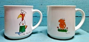 Recycled Paper Products Sandra Boynton Lot of 2 Coffee Mugs 11 Oz. FREE SHIPPING - Picture 1 of 10