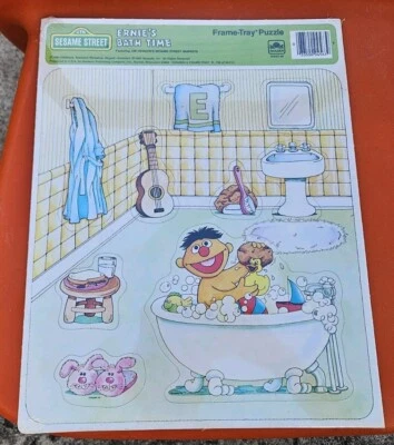 (NUEVO) Puzzle Marco Dorado Jim Henson Muppets Plaza Sésamo Ernie's Bath Time 1984 Foto 1 de 4