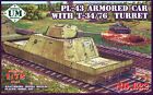 Ummt 1/72 622 Wwii Soviet Red Army Armored Car Pl-43 Armored Car W/T34-76 Turret