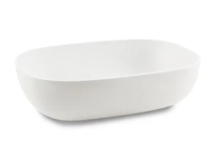 CIPI SNOB2 lavandino resina e polveri minerali bianco basso spessore forma vasca - Imagen 1 de 1