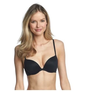 Calvin Klein Perfectly Fit Push Up Plunge Memory Touch Bra Black Size 36D 9796 - Picture 1 of 1