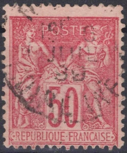 ZAYIX France 101 Used 50c rose rose Peace & Commerce 060823S08 - Picture 1 of 1