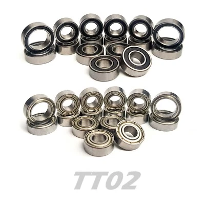 Bearings Set for TAMIYA TT02 TT02D 16 COMPLETE RUBBER/METAL Upgrade Hopup
