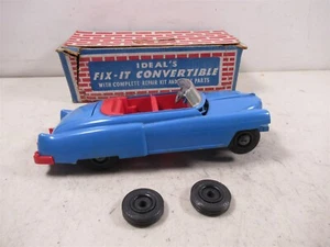 Vintage Ideal's Fix-It Convertible No. 3058 Light Blue with Red Seats with Box - Picture 1 of 12