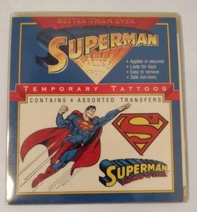 Superman Temporary Tattoos Set/New/Highgate Products/1993/DC Comics - Picture 1 of 2