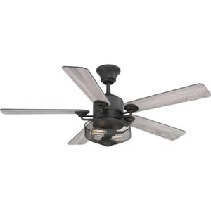 Progress Lighting Greer 54" 5 Blade Gilded Iron Farmhouse Ceiling Led w Remote - Picture 1 of 9