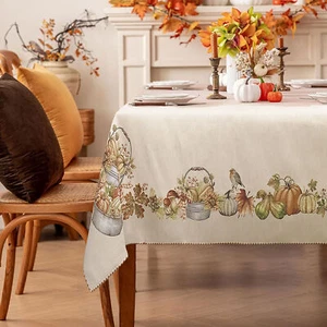 Copritavolo Zucca in gobelin di cotone tovaglia autunnale varie misure 6948 - Imagen 1 de 9