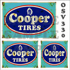 WEATHERED PEEL & STICK BUILDING SIGN DECALS COOPER TIRE O SCALE OSV330