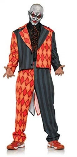 Disfraz de Esmoquin Para Hombre 3 Piezas O/Negro Diamante y Rayas Patrón Halloween Tema Disfraz Foto 1 de 1