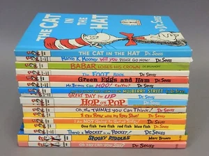Nice 17pc Dr Seuss Beginner Books Lot Cat In The Hat Mulberry Street Green Eggs - Picture 1 of 6