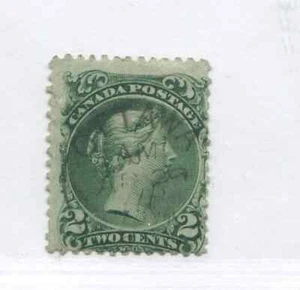 1868 QV Large Queen 2 cents struck by a Ottawa CDS - Picture 1 of 1