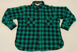 Camicia vintage LL Bean Old Friends bufalo a quadri flanella uomo 2XL adatta XL lana USA - Foto 1 di 17