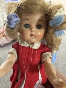 Vtg 7.5 Inch Muffie Ginny Ginger Walking Hard Plastic Clone Doll - Picture 1 of 6