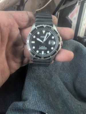 Reloj de tres manecillas de cuarzo de acero inoxidable Fossil FB-01 para hombre Foto 1 de 2