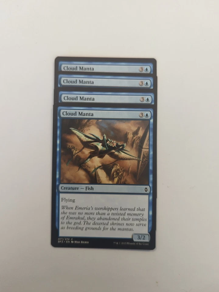 (4) Cloud Manta *PLAYSET* Battle for Zendikar Regular NM - LP MTG - Image 1 of 1