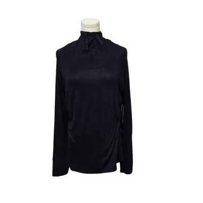 Marc New York Performance Hoodie Womens Large Navy Cowl Neck Long Sleeve Stretch - Image 1 of 4