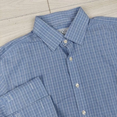 Camisa de vestir Charles Tyrwhitt para hombre 16,5 34 a cuadros ventana sin hierro puño francés Foto 1 de 4