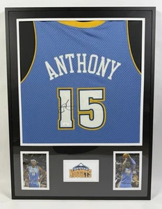 Carmelo Anthony Signed/Autographed Framed Jersey Denver Nuggets JSA Witnessed - Picture 1 of 7