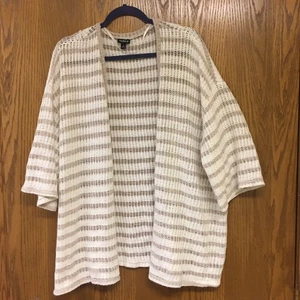 Torrid Damen gestreifter Strick Kimono vorne offen Cardigan 3/4 Ärmel Größe 1X 1 - Bild 1 von 8