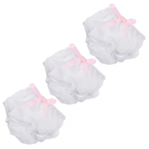 3 Pezzi Mutandine Bambino Pantaloncini Finta Pannolini Biancheria Intima Giocattolo Babydoll - Foto 1 di 12