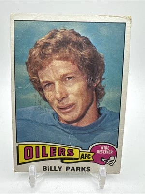 1975 Topps Vintage Football Card #324 Billy Parks Oilers *creased* - Image 1 of 2