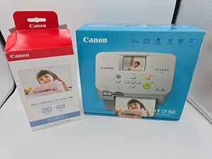 Canon Selphy CP760 Compact Photo Printer, Ink And Paper Bundle - Picture 1 of 9