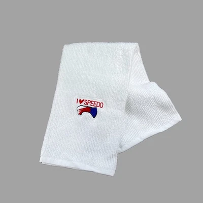I love SPEEDO Bordado Personalizado Hombres Blanco Felpa Algodón Costilla Tela NADAR Toalla Seca Foto 1 de 4