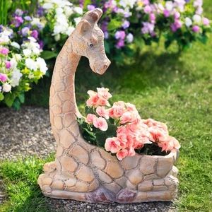 Northlight 17" Giraffe Outdoor Ceramic Garden Planter - Picture 1 of 9