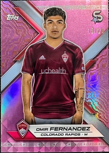 Omir Fernandez 2024 Topps MLS Superstars #130 Classic Pink Refractor/20 (SSP) - Imagen 1 de 2