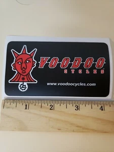 VOODOO VOO DOO cycles MTB BICYCLES BIKE FRAME ride STICKER DECAL Black/Red - Picture 1 of 12